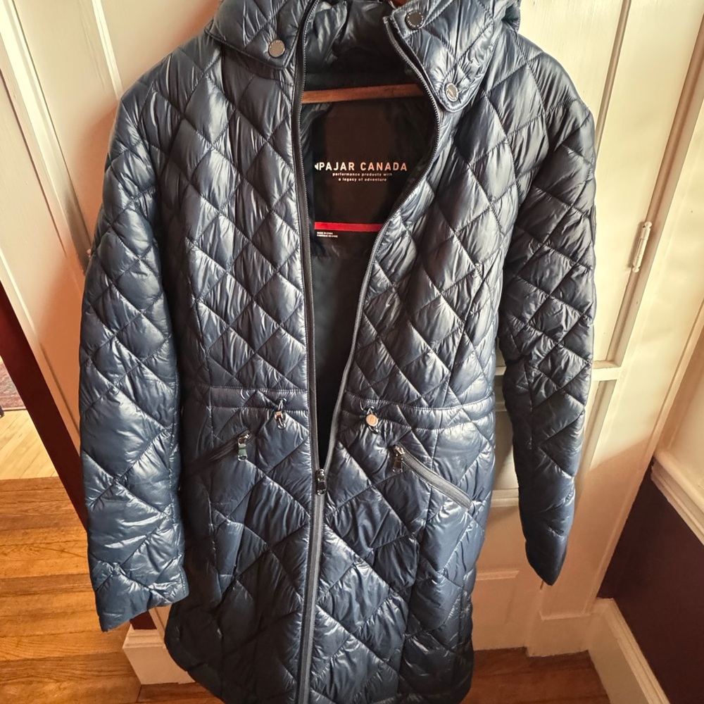 Pajar Blue Puffer Jacket with Quilted Design